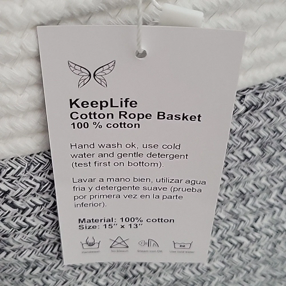 Cotton Rope Basket Set Of 2 15x13 In